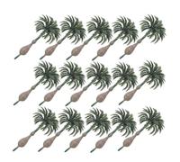 POPETPOP 15 Pièces Miniature Palm Tree Models Plastic Coconut Trees for DIY Moss Micro Landscape Cake Topper Fairy Garden and Model Train Decoration