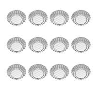 POPETPOP 15 pièces Moule à Tartelettes Acier Inoxydable Moules de Cuisson Réutilisables pour Pâtisserie Maison Résistant et Facile à Nettoyer