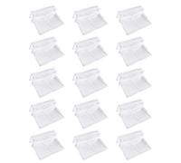 POPETPOP 15 Pièces Support pour Aquarium, Étagères en Acrylique pour Couvercle D’Aquarium, Haute Transparence, Sûr Poissons, pour Verre 7 à 8mm, Aquarium et Fish Tank, Petits Animaux