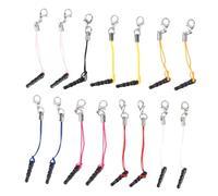 POPETPOP 15pièces Pour Téléphone Portable Avec Breloques Et Fermoirs Mousquetons Dotées De Bouchons Anti-poussière Accessoires De Décoration