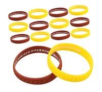 POPETPOP 16 Pièces Bracelets Silicone avec Motif Sanskrit Bracelets Élastiques Flexibles pour Adultes Confortables et Ajustables pour Événements Sports et Usage