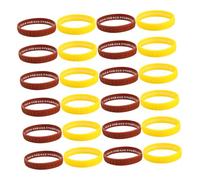 POPETPOP 16 Pièces Bracelets Silicone Sport Étanches avec Motif Sanskrit Flexible pour Hommes et Femmes Accessoire Confortable et Ajustable