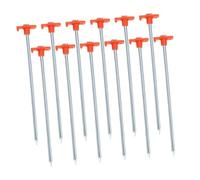POPETPOP 16 Pièces Piquets de Tente Métal Renforcés Piquets de Camping Résistants Vent pour Sol Dur et Souple Accessoires pour Tentes Bâches et Auvents Plein Air
