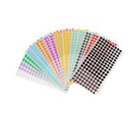POPETPOP 18 feuilles Dautocollants Ronds Adhésifs Colorés pour Codage et Classement Points Pratiques Étiquettes Multicolores pour Bureau Maison et École Couleur Aléatoire Couleur Aléatoire