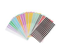 POPETPOP 18 feuilles Lot de Autocollants Adhésifs Ronds Colorés Étiquettes Pratiques pour Classement et Mémos Auto Adhésifs pour Bureau et Maison Couleur Aléatoire Couleur Aléatoire