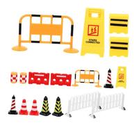 POPETPOP 18 pcs Panneaux de Signalisation Miniature Modèle de Simulation Routière Éducatif pour Garçon Fille Apprentissage Scolaire Interactif Accessoire Pédagogique pour Connaissance du