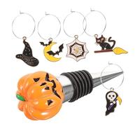 POPETPOP 1Ensemble Bouchons de Vin Réutilisables Forme de Accessoires pour Halloween Anneaux de Reconnaissance pour Verres à Vin
