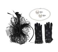 POPETPOP 1Ensemble Chapeau et Boucles Oreilles pour Accessoires Élégants pour Tea Party Événements Spéciaux et Cérémonies