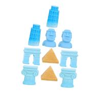 POPETPOP 1ensemble Famous Architecture Models Pyramid Leaning Tower Roman Pillar Triumphal Arch Moai Statues for Dollhouse and Home Decor