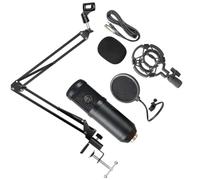 POPETPOP 1ensemble Microphone USB à Condensateur pour Streaming Enregistrement Jeux Entrée Claire du Bruit USB Plug Play pour Ordinateur et Streaming Direct Couleur Couleur Aléatoire