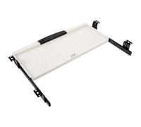 POPETPOP 1ensemble Support Clavier Coulissant sous Bureau Plateau de Rangement Multifonction Abs Glissière Latérale Robuste pour Clavier et Ordinateur Portable de Stockage Pratique