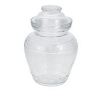 POPETPOP 1Pièce Bocal à Cornichons Verre Transparent Pot de Rangement de Cuisine Hermétique pour Fermentation Conservation des Aliments