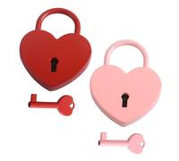 POPETPOP 2 Ensembles Cadenas Forme de Cœur pour Couple Lot de Serrures Durable et Romantique pour Anniversaire et Décorations Coffre à ou Sacs à Dos