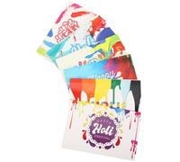 POPETPOP 2 Ensembles Cartes de Vœux Pliantes Holi, Cartes de Correspondance en Papier, Lot de Sets de Ensembles avec Enveloppes, Légères, pour Écrire des Souhaits, Fête et Festival