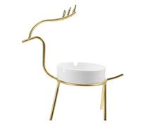 POPETPOP 2 Ensembles Ornements de cendrier avec cendrier de Table cendrier d'intérieur cendrier de Bureau décoratif créatif égaré cendrier des ménages Décoration de Bureau céramique Doré