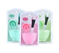 POPETPOP 2 ensembles Set de Bols à Masque Facial DIY Pinceaux de Maquillage Délicats Outil de Mesure Bol Masque Visage Pratique Léger pour Soins Peau Couleur Aléatoire Couleur Aléatoire