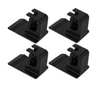 POPETPOP 2 Paires Supports Muraux pour Tringle à Stores, Paire Noire ABS | Surface Résistante à L’humidité, Forte Capacité de Charge, pour Tubes Ronds et Plats, Pose sans Outil