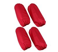 POPETPOP 2 Paires Surmanche Imperméable Rouge en Pvc, Élastique | Protège le Bras Eau et Graisse, Manchon Souple, Usage Homme Femme, Lot de Deux Paires