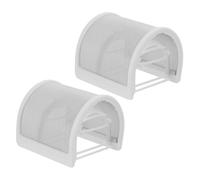 POPETPOP 2 Pcs Filtre Anti-pop pour Microphone à Main Forme U en Métal Blanc Facile à Installer Protège les Éclaboussures pour Diffusion en Direct