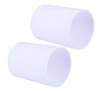 POPETPOP 2 Pièces Abat-jour Cylindrique Blanc, Cache-lampe en Plastique, Trou 4,2cm, pour Douille E27, Chambre et Salle de Bain