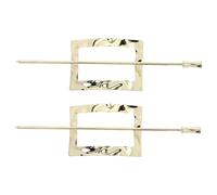 POPETPOP 2 pièces Accessoires Cheveux Élégants Épingle Glissante Métal pour Chignon et Queue de Cheval Support Résistant Anti-corrosion pour Cheveux Mi-épais à Épais Design Géométrique