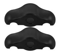 POPETPOP 2 Pièces Adaptateur de Pied pour Vélo Stationnaire, Pieds à Bascule du Support D'entraînement, Plastique Noir, du Bruit, Absorption des Chocs, pour Bike Trainer Stand, Exercice