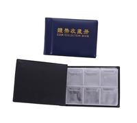 POPETPOP 2 pièces Album de Collection Monnaie Mini Cases pour Rangement Monnaie Classeur Coins Collector Pratique et Pochette Verte Bleue pour Médailles et Jetons