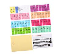 POPETPOP 2 pièces Autocollants Clavier Piano Colorés Stickers de Touches Amovibles Pratiques pour Apprentissage Rapide sans Résidu Adaptés à Claviers Électroniques et Pianos Numériques