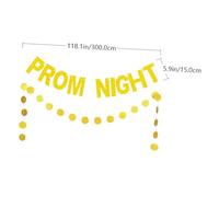 POPETPOP 2 pièces Bannière Glitter Dorée Mariage Set Décorations Suspendues Prom Night et Ronds Festifs pour Fête Nuptiale
