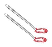 POPETPOP 2 Pièces Batteur à Œufs Acier Inoxydable Tête Silicone Rayures à Main pour Cuisine Pâtisserie Facile à Nettoyer Utiliser