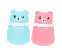 POPETPOP 2 pièces Boîte à Houppette pour Poudre Douce Forme Animée Cartoon Étui Léger et Portable pour Application Uniforme de Poudre pour Voyage et Maison