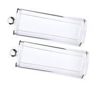 POPETPOP 2 pièces Boîte de Rangement pour Accessoires de Beauté Distributeur Transparent pour Coton Démaquillant et Élastiques à Cheveux Organisateur Pratique pour Salle de Bain et
