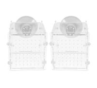 POPETPOP 2 pièces Boîte Élevage Poissons Aquarium Acrylique Boîte Isolation pour Reproduction Poissons Betta Crevettes Guppy Espace Protégé et Transparent