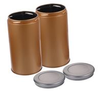 POPETPOP 2 pièces Boîtes à Thé Tôle Boîtes Hermétiques Étain pour Conservation de Thé Coffret Cadeau Pratique Résistantes à Humidité Format Grand Couleurs Assorties Couleur Aléatoire