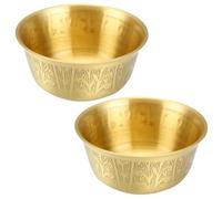 POPETPOP 2 Pièces Bol D’offrande Bouddhiste Vintage en Cuivre, Or, pour | Surface Martelée, Finition Naturelle Oxydée, Usage Rituel et Prière, Stable Lors des Cérémonies Religieuses
