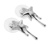 POPETPOP 2 pièces Boucles Oreilles Étoiles Pendantes Femme Hypoallergéniques avec Cristaux Scintillants Bijoux Étoile Goutte Accessoires Boho Élégants pour Cadeaux Féminins