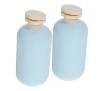 POPETPOP 2 pièces Bouteilles de Voyage Plastique Récipients Rechargeables pour Shampooing et Lotion avec Capuchon Flip pour Voyages