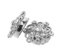 POPETPOP 2 Pièces Boutons de Manchette Alliage avec Couvre-boutons pour Chemises Décorations Élégantes pour Col de Chemise Clips Amovibles pour Hommes et Femmes Accessoires pour Tuxedo et