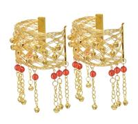 POPETPOP 2 pièces Bracelets de Danse Ventre avec Clochettes Accessoires de Costume de Performance Convient Aux Femmes Design Mélodieux Dansant