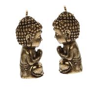 POPETPOP 2 pièces Breloques Bouddha Laiton Pendentifs Charme Style Chinois Accessoires Bijoux Vintage pour Fabrication de Colliers et Bracelets