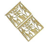 POPETPOP 2 pièces Broche Rétro Égyptienne Mate Lot de Épingle Décorative pour Manteau Accessoire Vintage Élégant Cadeau Mode pour Chacun