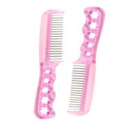 POPETPOP 2 pièces Brosse Anti-statique pour Perruques Peigne Fil Métallique pour Femmes Démêlant Doux pour Extensions Naturelles et Cheveux de Poupée Rose Décor Étoile Soin sans Casse