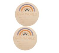 POPETPOP 2 pièces Cartes Mois Garçon Fille Bois Signalétique Mensuelle Personnalisable pour Filles Souvenir Étape Anniversaire Garçon Fille Cadeau Naissance et Douce