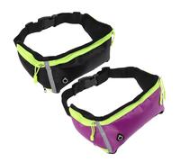 POPETPOP 2 pièces Ceinture de Course Étanche pour Téléphone Pochette Anti-Transpiration et Antidérapante Banane pour Jogging Randonnée et Fitness Poche Multifonctionnelle