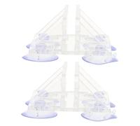 POPETPOP 2 Pièces Clip de Ventouse pour Aquarium réservoir de Betta Poisson separateur Aquarium Séparateur d'aquarium Pince à Verre pour Aquarium Pince à Ventouse Acrylique Transparent