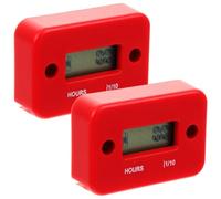 POPETPOP 2 Pièces Compteur Horaire Numérique pour Moteur Moto à Capteur | Plastique, Écran LCD Intégré, Alimentation Indépendante, pour Entretien, Parcours Montagne et Longues Sorties