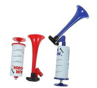 POPETPOP 2 pièces Corne de Supporter à Main Trompette Aérienne pour Événements Célébrations et Concerts Rouge Bleu Avertisseur Sportif avec Pompe Manuelle