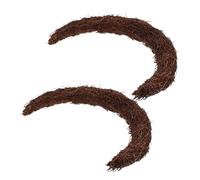 POPETPOP 2 Pièces Couronne Lune Rotin Cerceau Branche de Vigne pour DIY Décorations Murales Porte Guirlande Artificielle pour Noël et Flexible