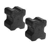 POPETPOP 2 Pièces Coussin en Caoutchouc pour Ressort Hélicoïdal, | Formation à Quatre Angles, Emplacements de Boulons Standard, Flexibilité Thermique 20 à 80 °c, Installation Simplifiée