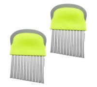 POPETPOP 2 pièces Couteau Ondulé pour Pommes de Terre Acier Inoxydable Coupe Frites Créatif avec Lame Vague et Poignée Sécurisée Trancheuse Pratique pour Légumes comme Carotte Concombre et